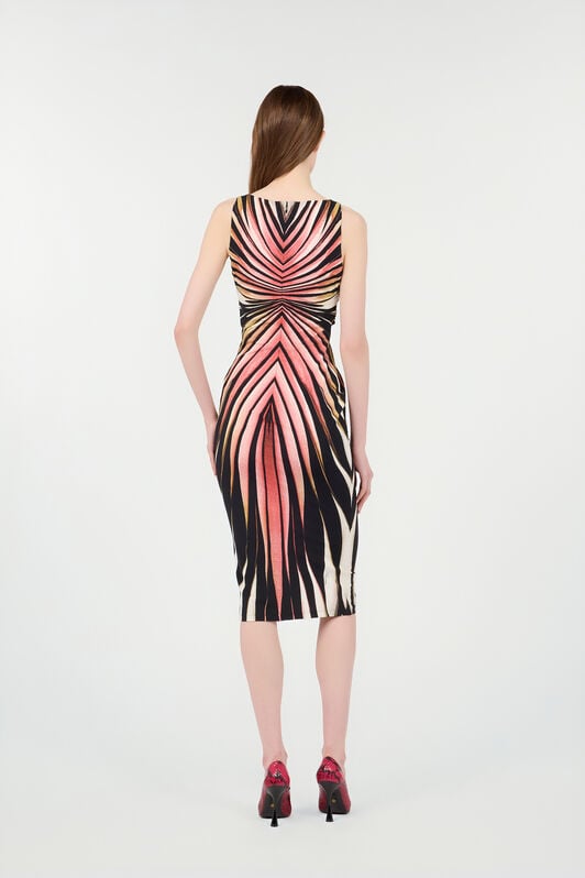 RC Sheath Dress With Ray Of Pink Print RC Sheath Dress With Ray Of Pink Print Pink VKT100-LNM33