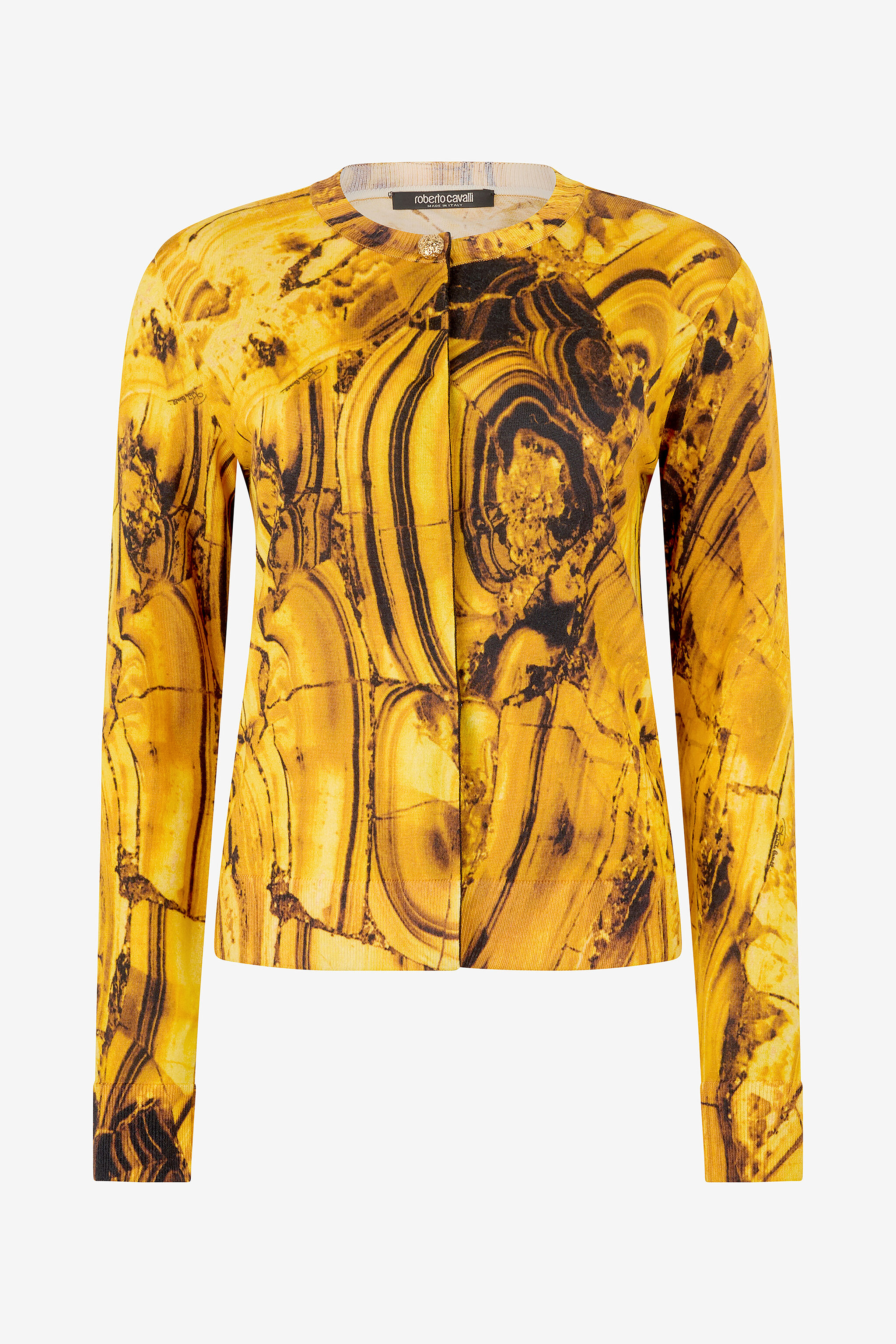 RC Cardigan with Amber Print Jaune VKM906-MQ034