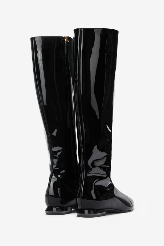 RC Black Patent Leather Boots Black TWS014-PZV00