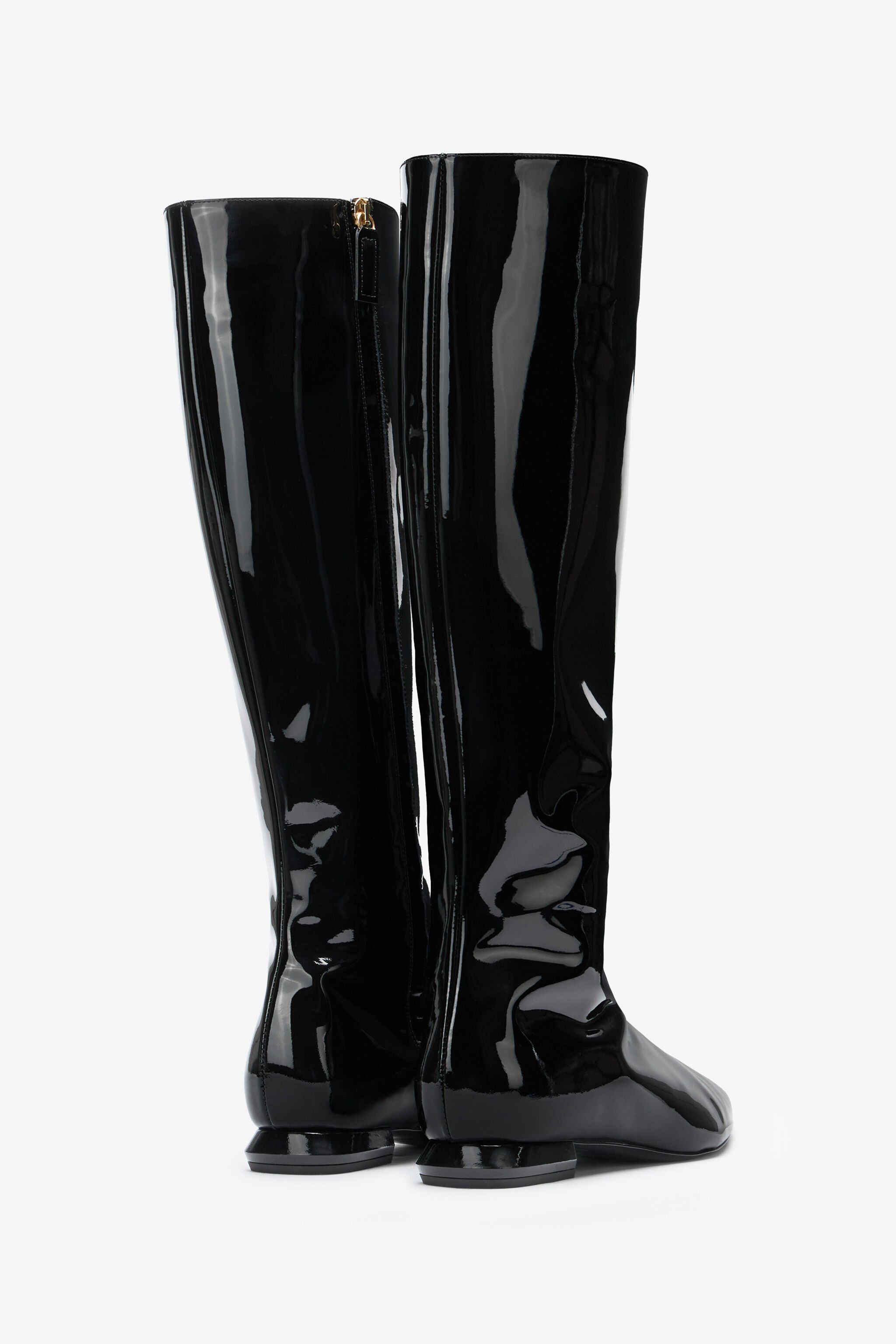 RC Black Patent Leather Boots Black TWS014-PZV00