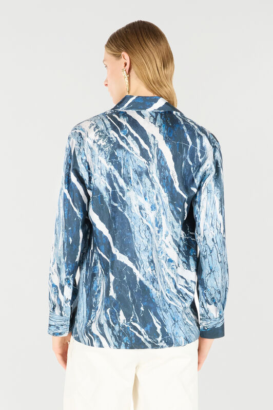 RC Marble-Print Shirt Dark blue UKT704-4QN22