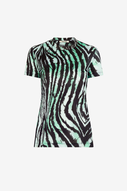 RC Freedom-Print Cotton T-Shirt Light green/Black OKT60E-JPC80