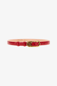 ${brand} Leather belt with Monogram Mirror Snake ${colorDescription} ${masterID}