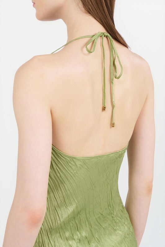 RC Long Silk Dress with Lace Detail LIGHT GREEN WQT150-SE041