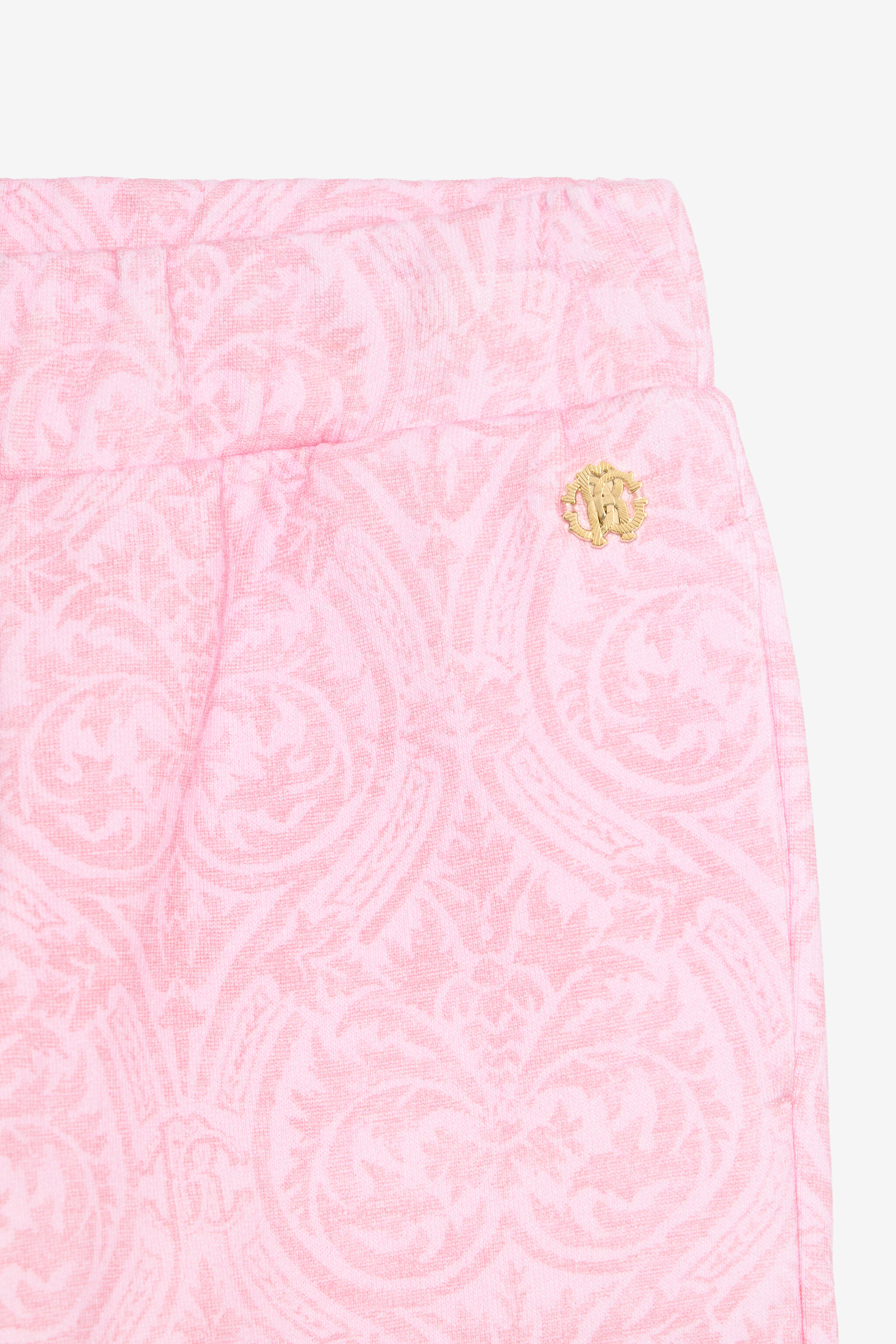 JU Baby Pink Track Pants with Floral Print BABY ROSE VJT23B-5OP28