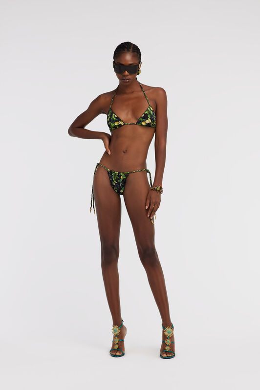 RC Lemon print triangle bikini Schwarz SYW034-LNI89