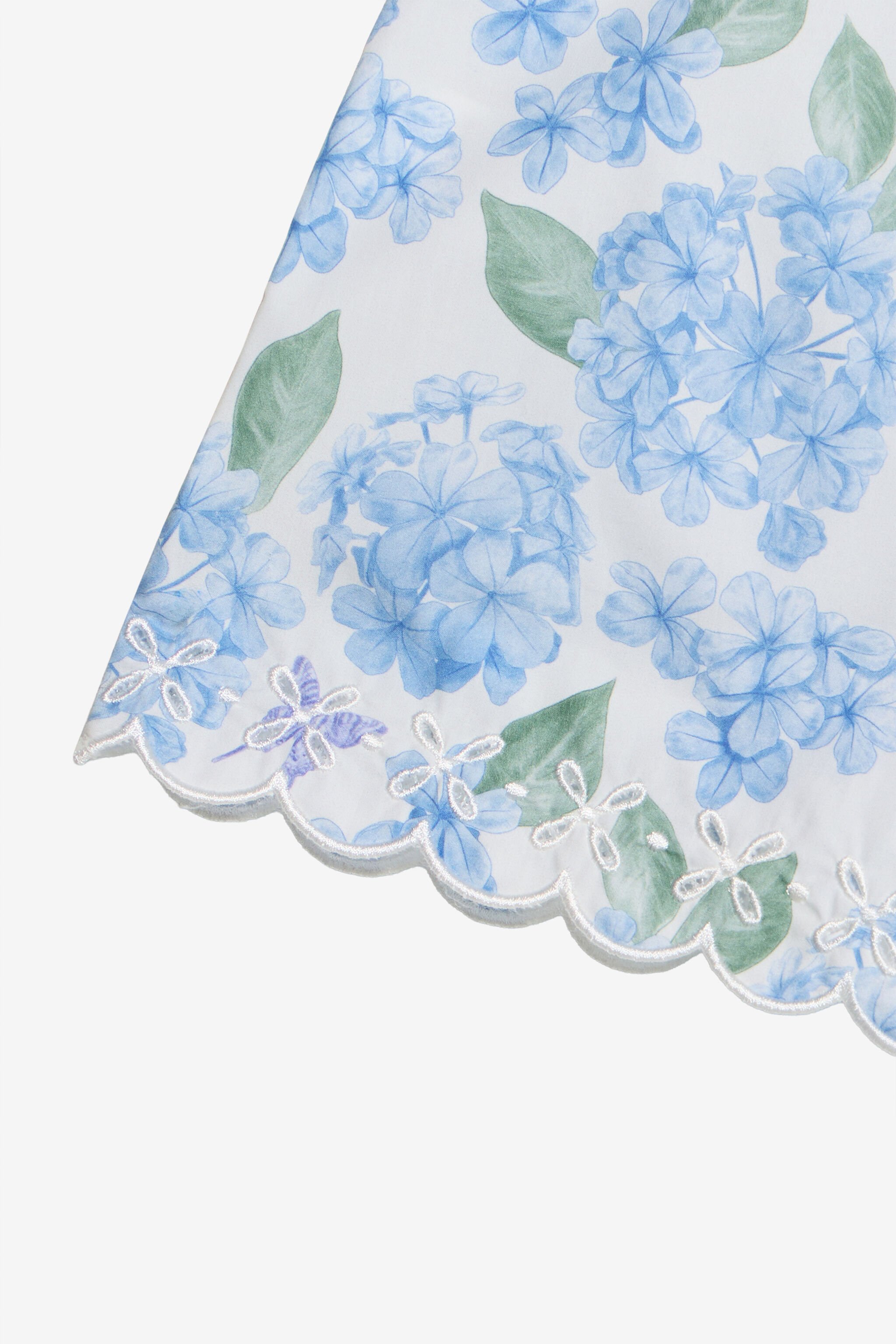 JU Shorts aus Baumwolle mit Plumago-Print WHITE/BLUE WJT23H-7MR13