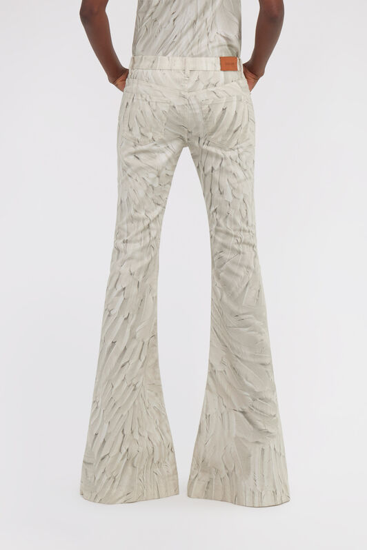 RC Plumage print denim Blanc SWJ205-DAL74