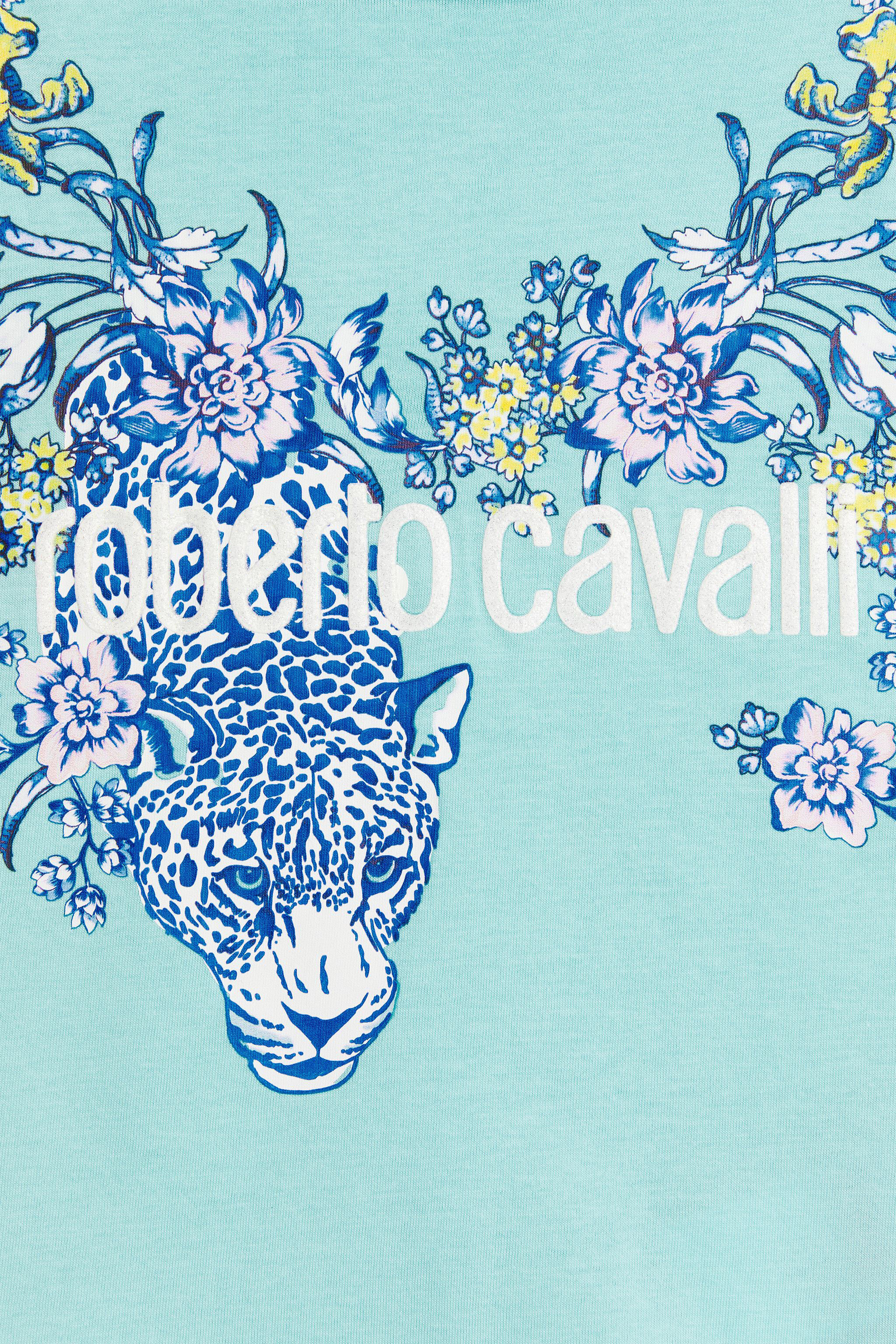 JU T-Shirt mit Water Safari Print und Logo BLUE TEINT MJT601-JV025