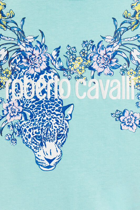 JU T-Shirt mit Water Safari Print und Logo JU T-Shirt mit Water Safari Print und Logo BLUE TEINT MJT601-JV025