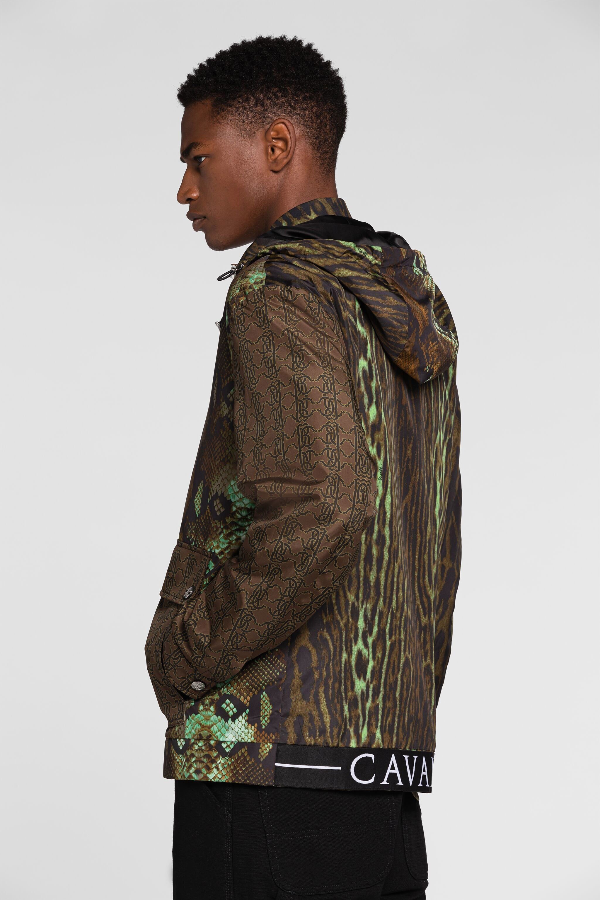 RC Patchwork-Print Coat MILITARY PRT511-9ME65