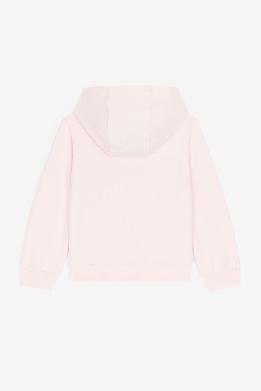 JU Teddy Bear-Embroidered Cotton Hoodie Pink RJT905-CF050