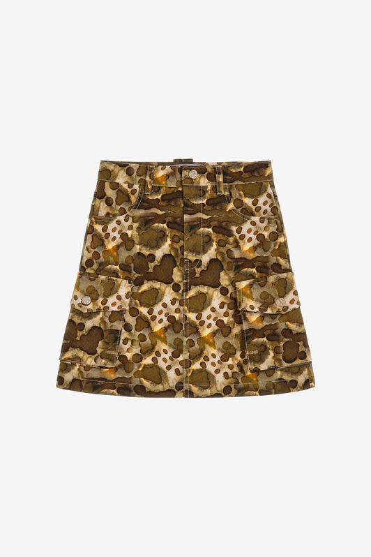 JU Printed skirt Light brown SJT305-6SI76