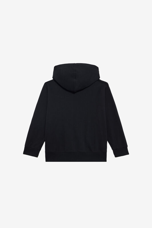 JU Black Sweatshirt with Logo Print BLACK VJT68D-CF050
