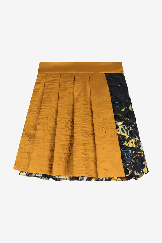 RC Minifalda Con Volantes Y Estampado Marble Amarillo TWT300-7NN19