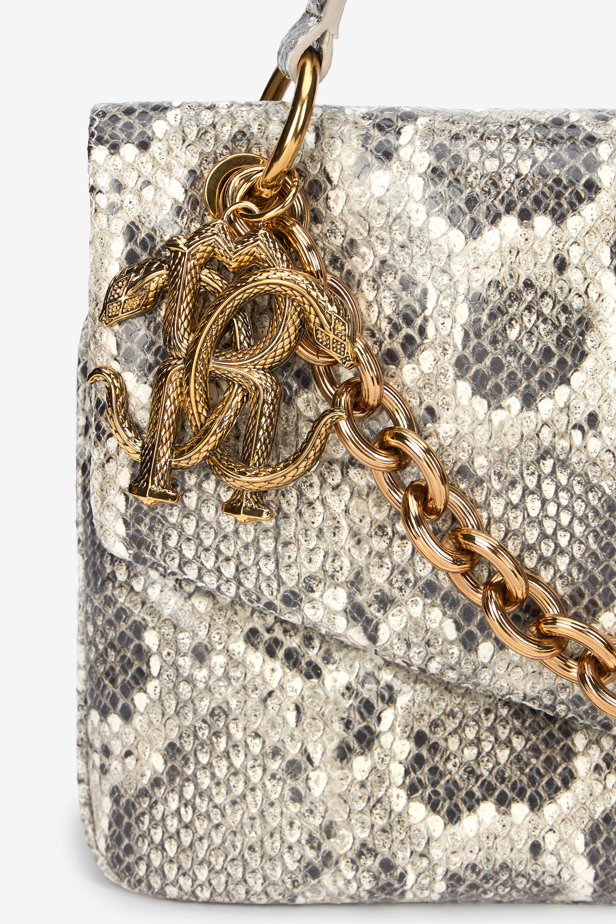 RC Shoulder Bag in Rock Python Print Marron clair VWB002-PZ407