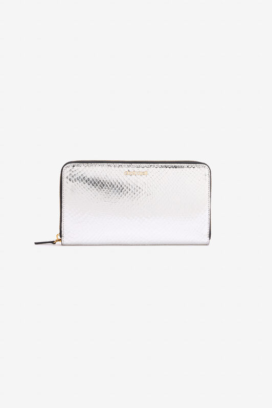 RC Zip-Around Wallet with Snake Print Plata TKA006-PZ579