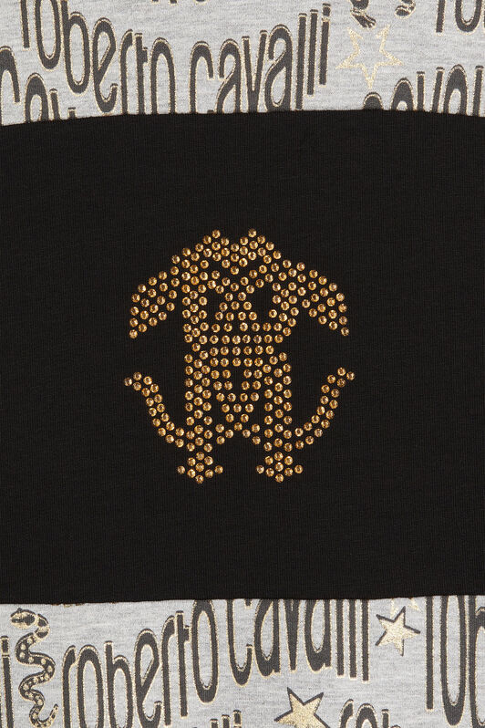 JU Robe-sweat à imprimé Golden Icon GREY/BLACK/GOLD LJT117-2QZ20