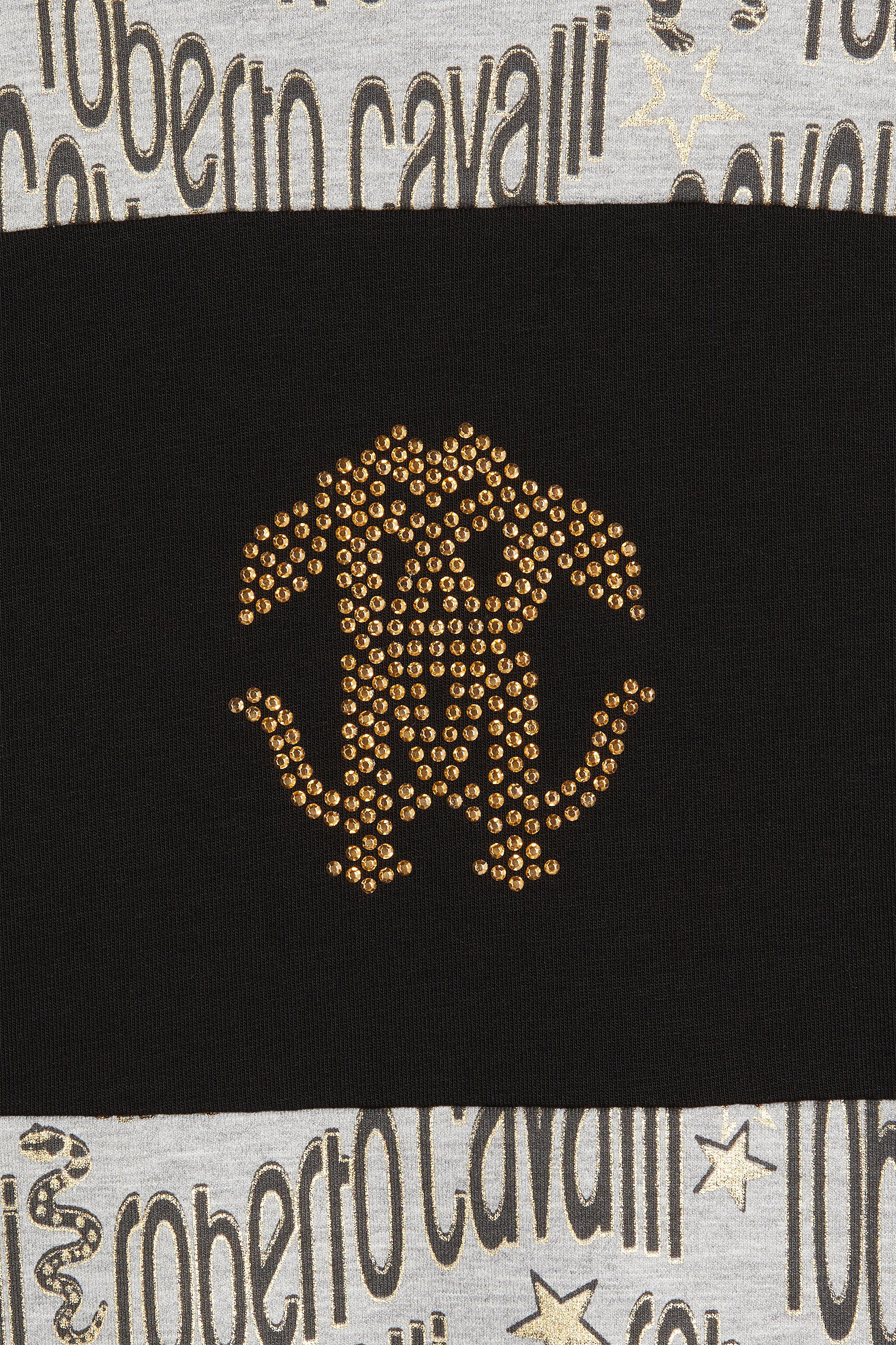 JU Robe-sweat à imprimé Golden Icon GREY/BLACK/GOLD LJT117-2QZ20