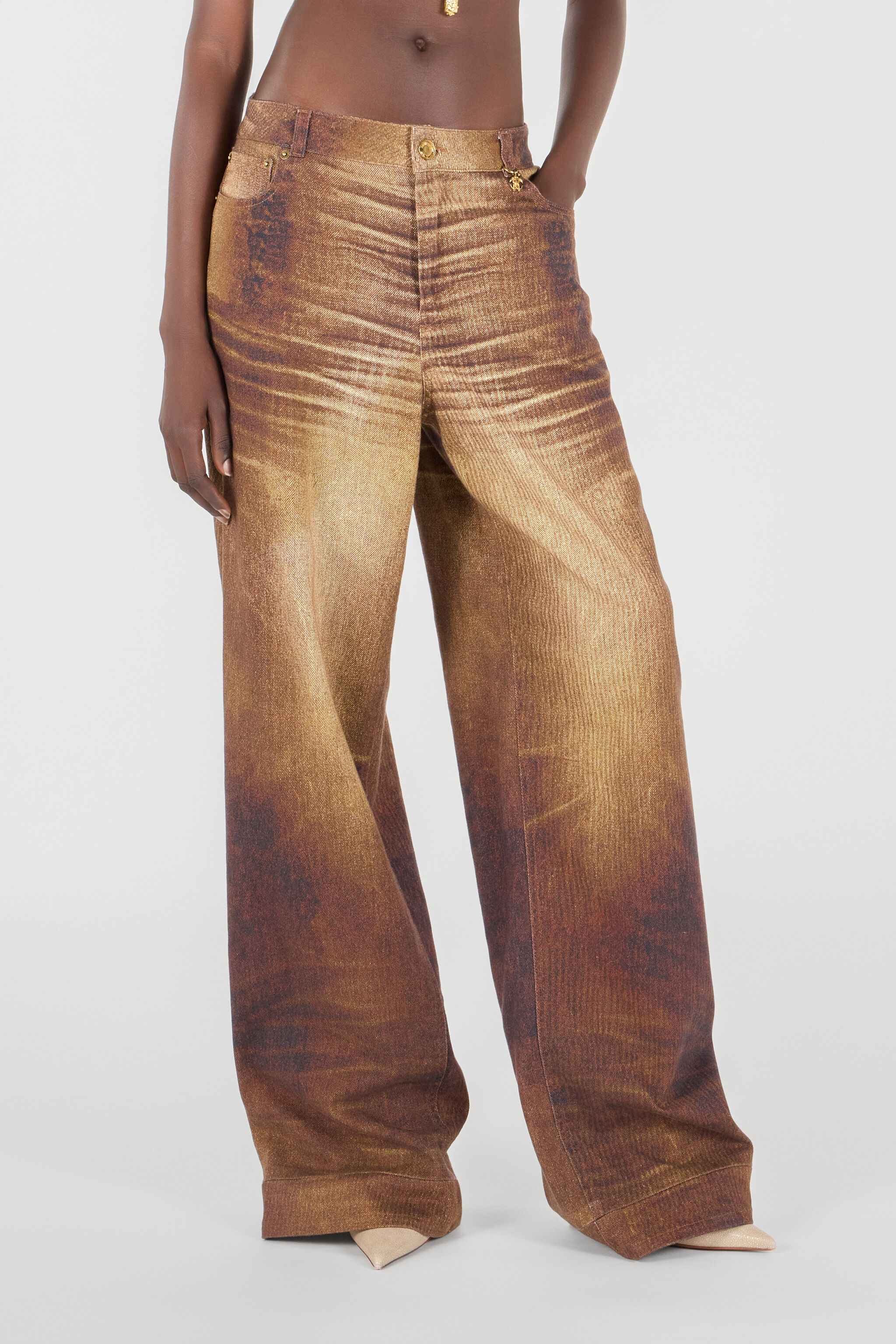 RC Woman Cotton Trousers Dark brown UWJ207-DAO91