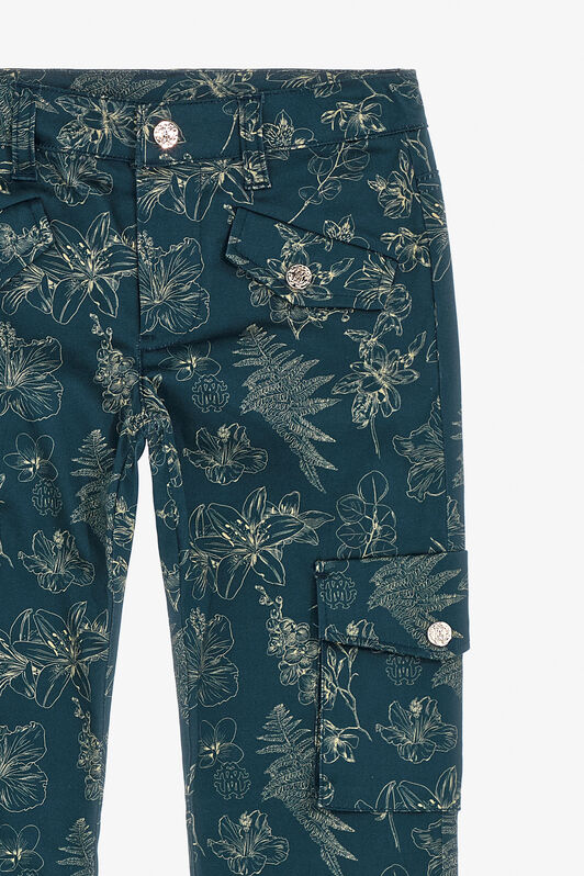 JU Danza Floreale print jeans BLUE TJT22O-6SM08