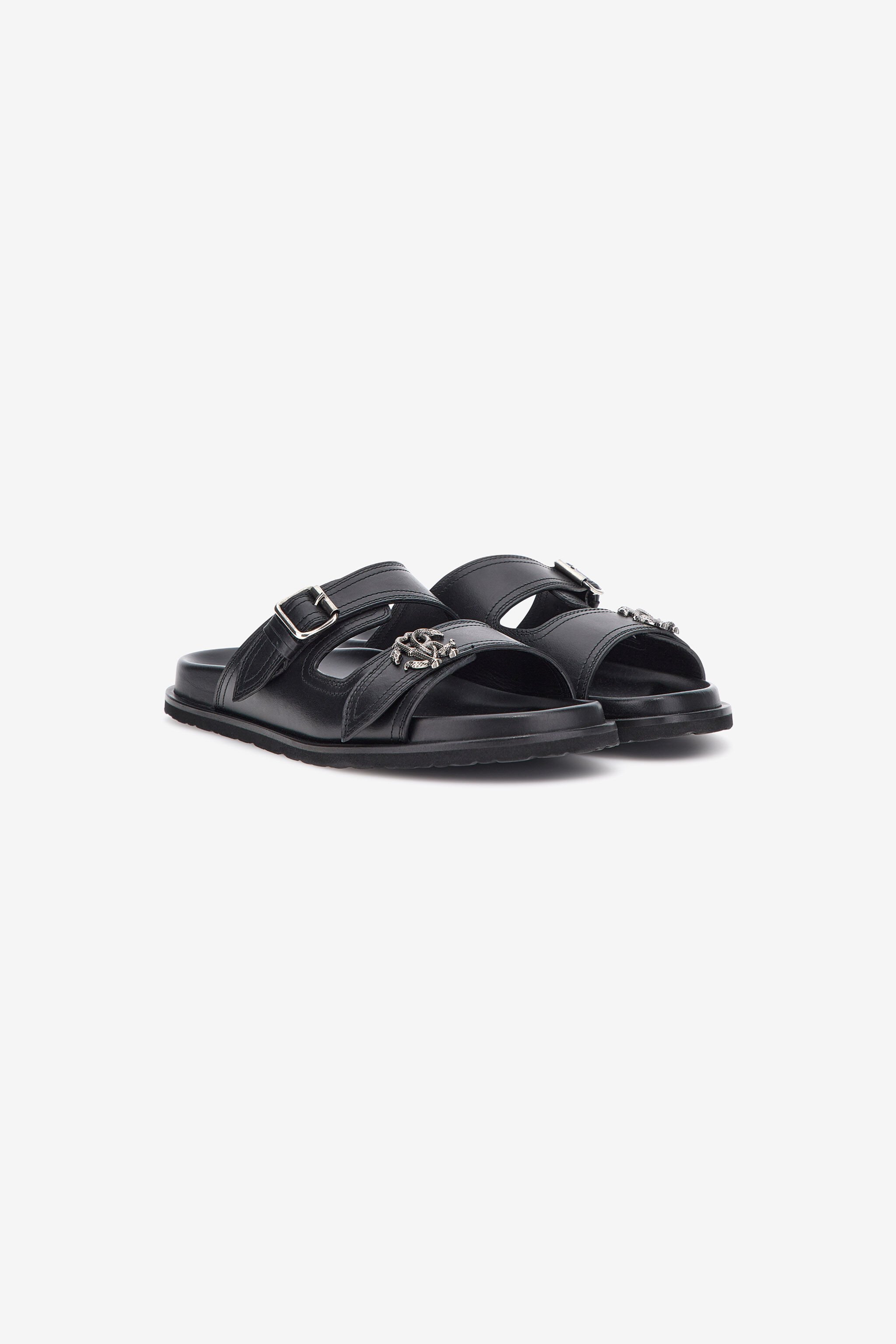 RC Flat sandals Schwarz SRS064-PZA12