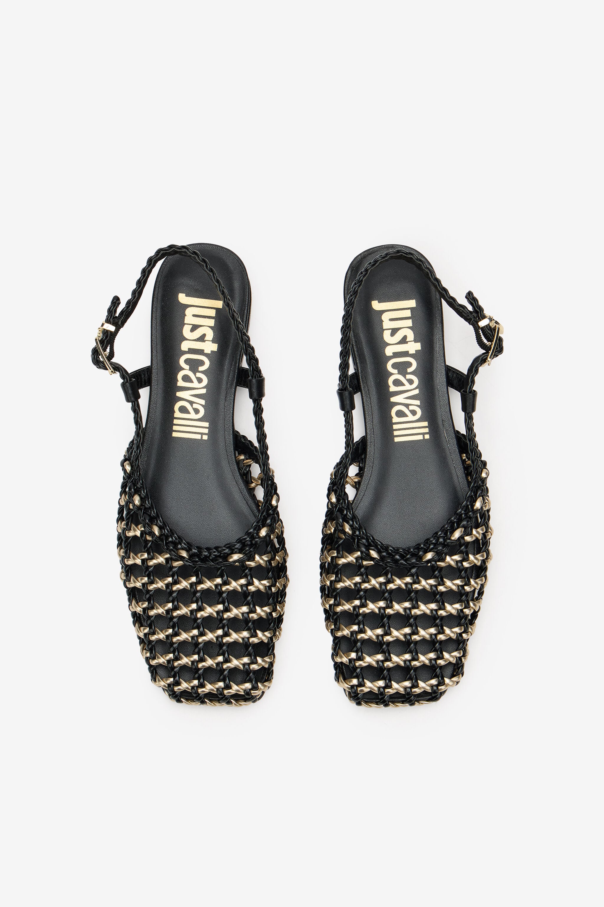 JC Escarpin Slingback au Design Tressé JC Escarpin Slingback au Design Tressé 899 BLACK + 929 GOLD WFS105-WF343
