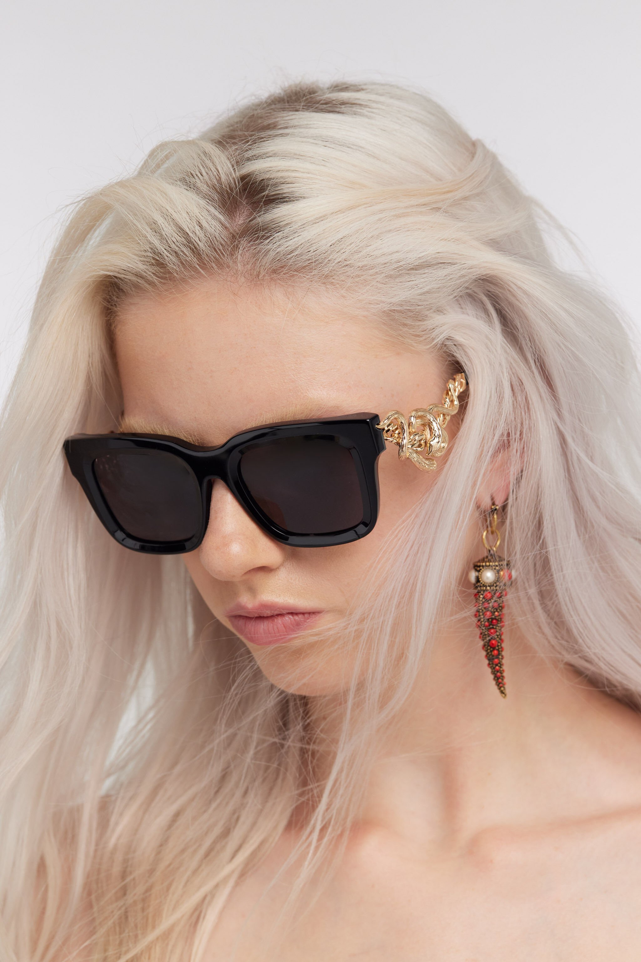 RC Sunglasses Roberto Cavalli Snake Collection Black RALD85-ID088