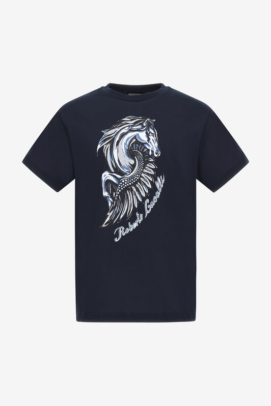 RC T-shirt with Horse logo and print RC T-shirt with Horse logo and print Dunkelblau NOT60P-JD060