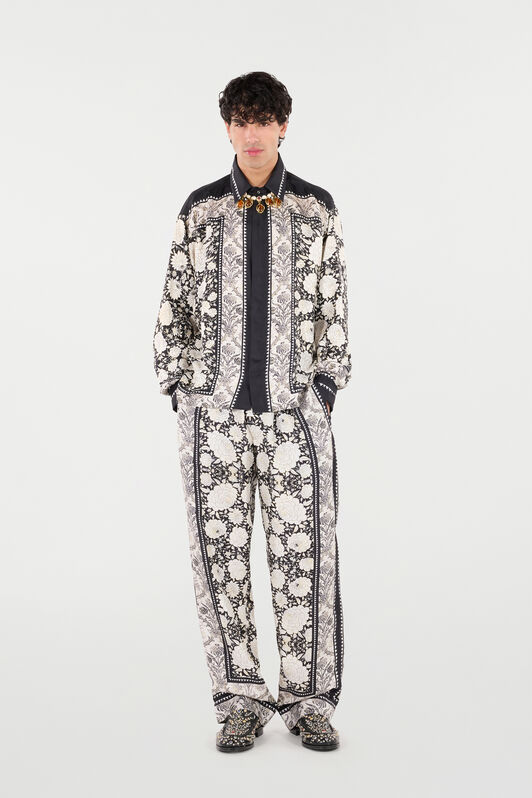 RC Pants with Floral Print RC Pants with Floral Print Black/White VNT266-4QP93