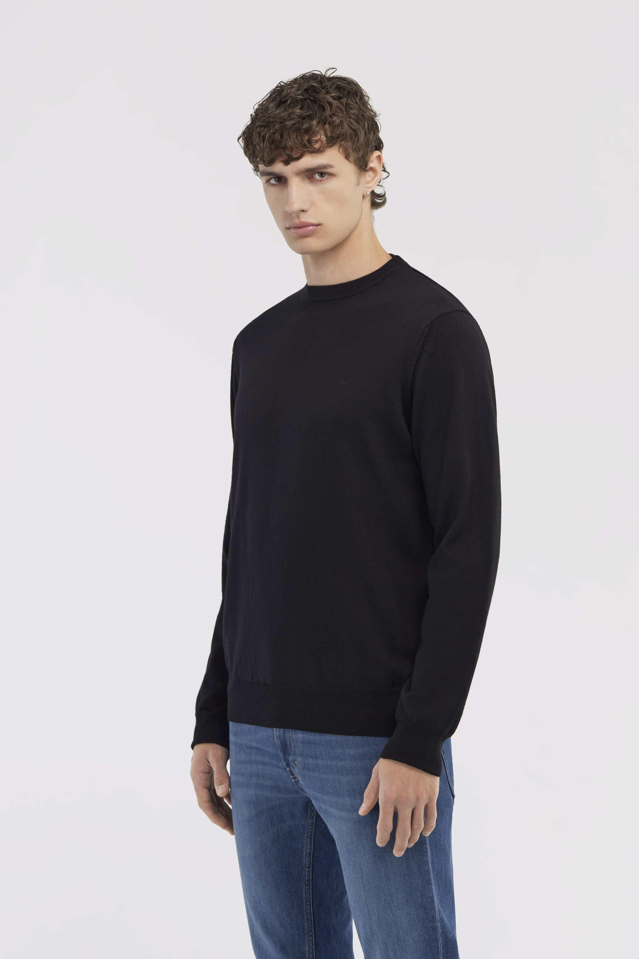 RC Maglione girocollo RC Nero NOM01B-MQ030