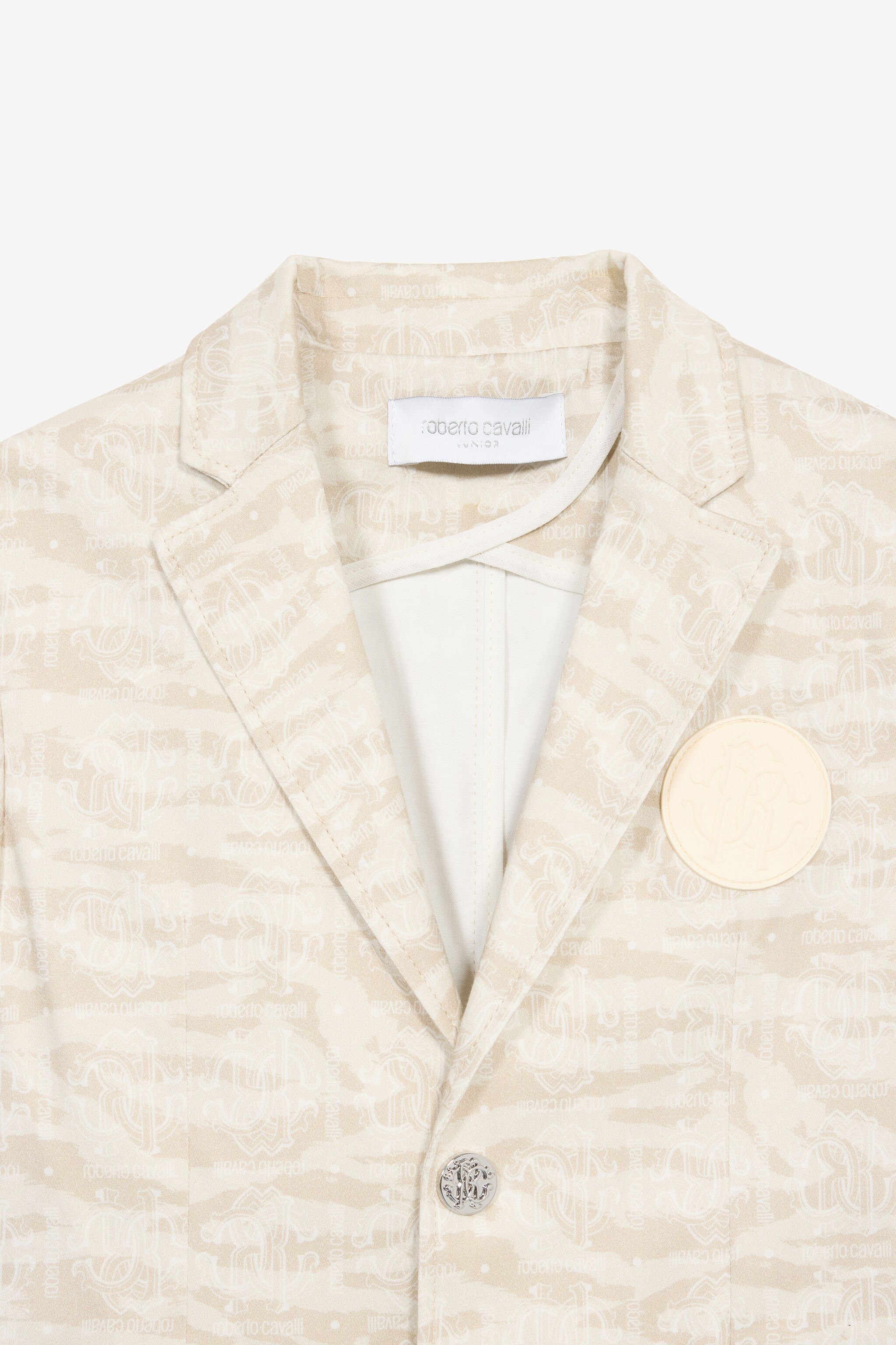 JU Giacca Con Stampa Tiger Skin Avorio UJT40E-6SO44