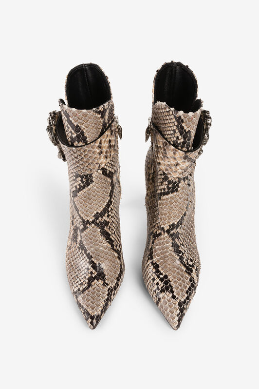 RC Python-Embossed Mirror Snake Boots Light Brown RKS015-PZ1ON