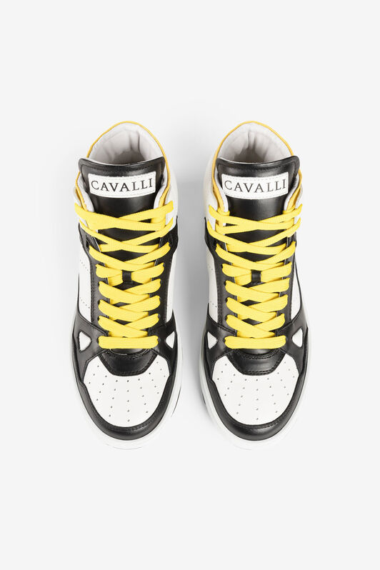RC Logo-print high-top sneakers Black/White QRS128-PZA79
