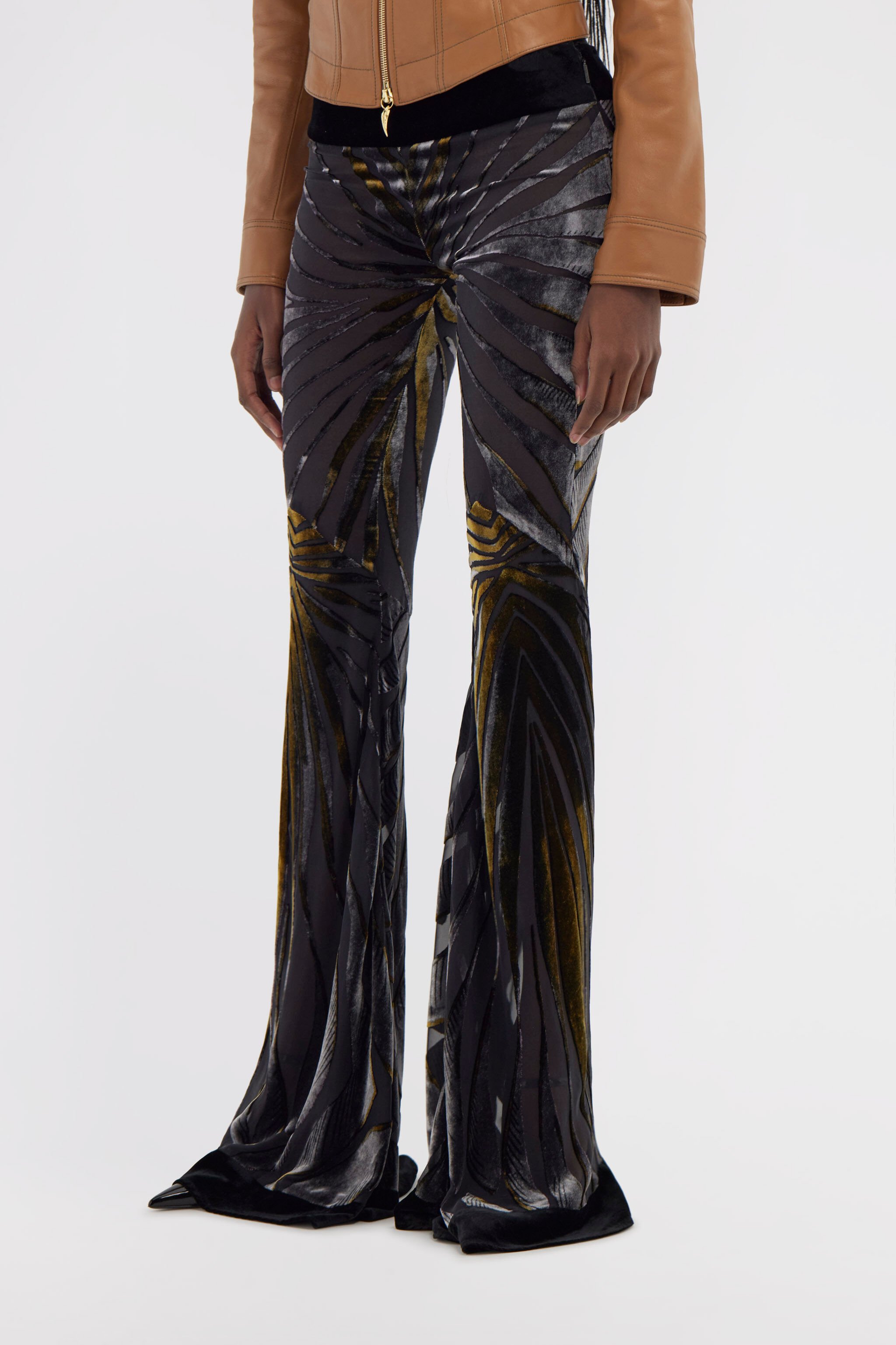 RC Flare Velvet Trousers Nero RWT207-VLI15