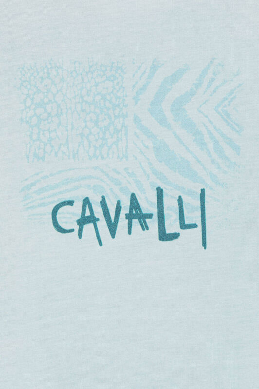 JU Animalier Patchwork-Print Sweatshirt JU Animalier Patchwork-Print Sweatshirt Light blue OJT90A-CF042