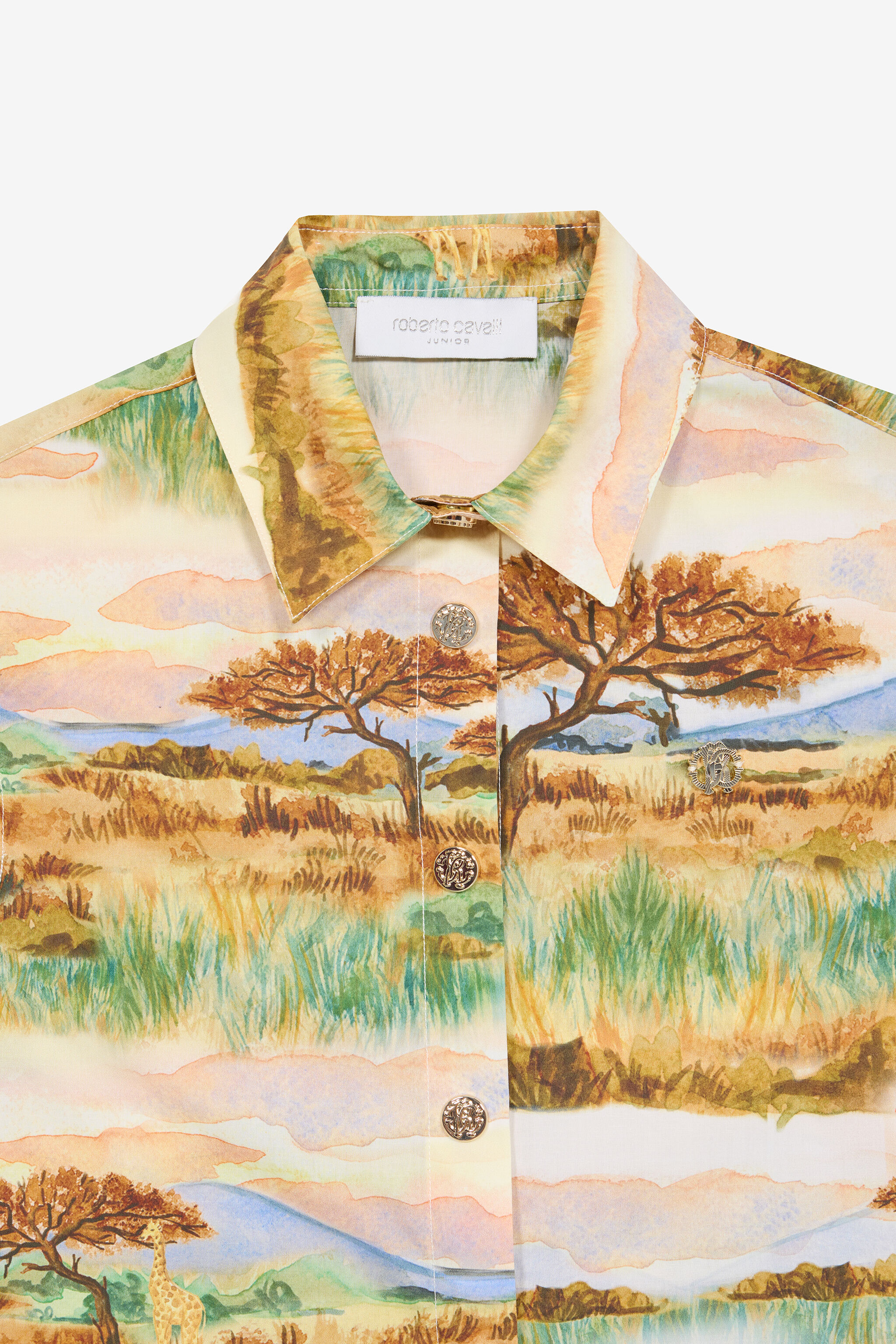 JU Hemd Mit Print Safari Hellbraun UJT72A-7MO40