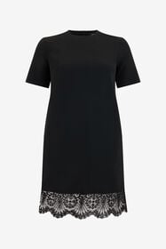 ${brand} Mini Dress With Lace On The Hem ${colorDescription} ${masterID}
