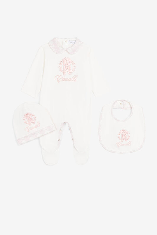 JU Logo embroidered babygrow set JU Logo embroidered babygrow set Pink QJT887-JV025