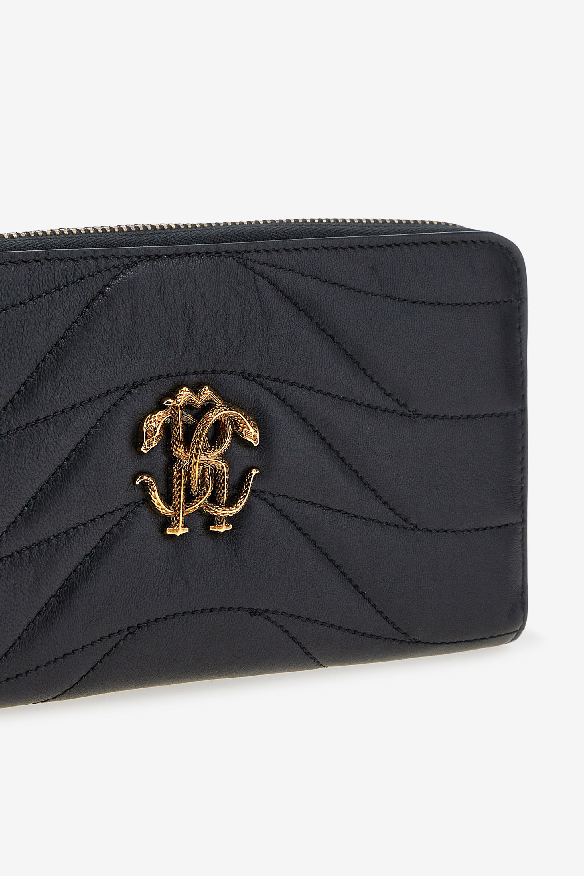 RC Wallet with Monogram RC and zip Black SKA001-PN462
