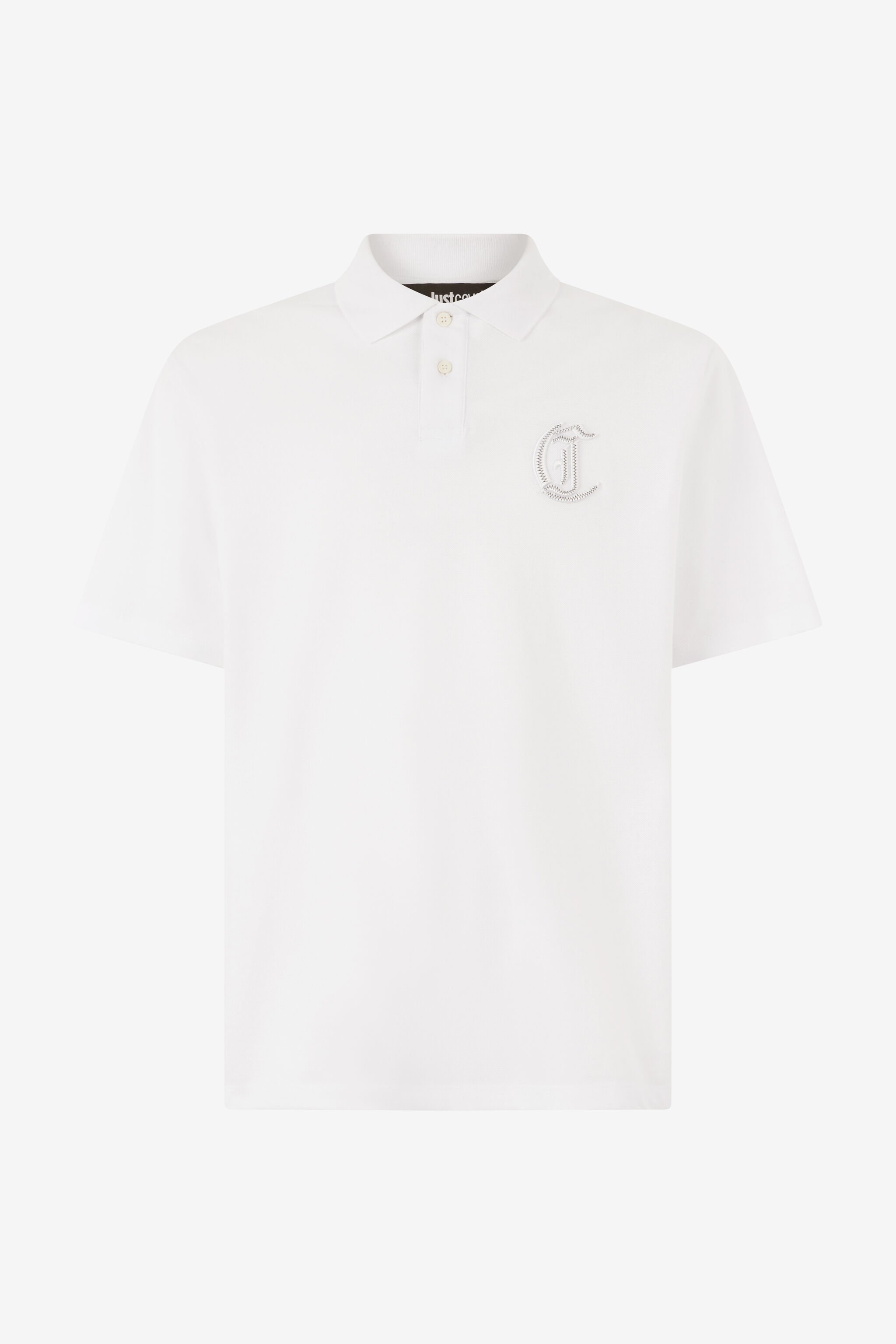 JC Polo Shirt With Embossed JC Monogram White UFT025-UF045