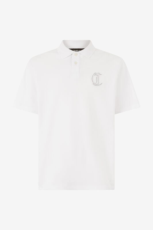 JC Polo Shirt With Embossed JC Monogram JC Polo Shirt With Embossed JC Monogram White UFT025-UF045