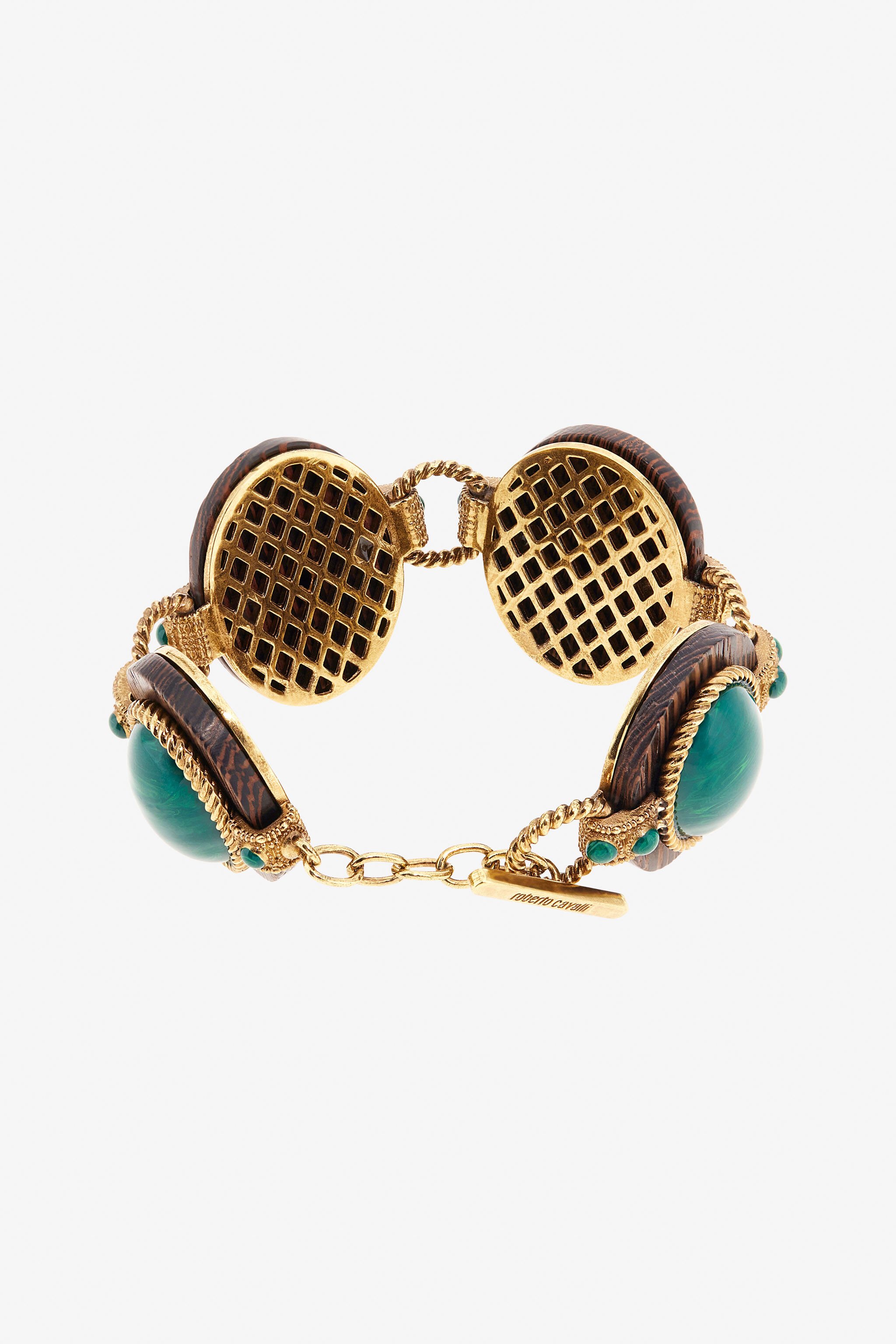 RC Bracciale a Maglie Effetto Malachite Verde TKG015-AM014