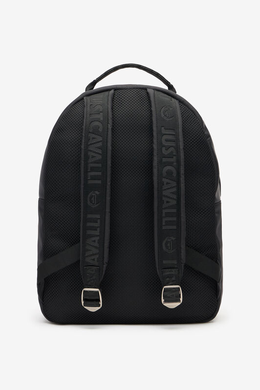 JC Backpack With Crocodile-Effect Design Black UFB002-UF306