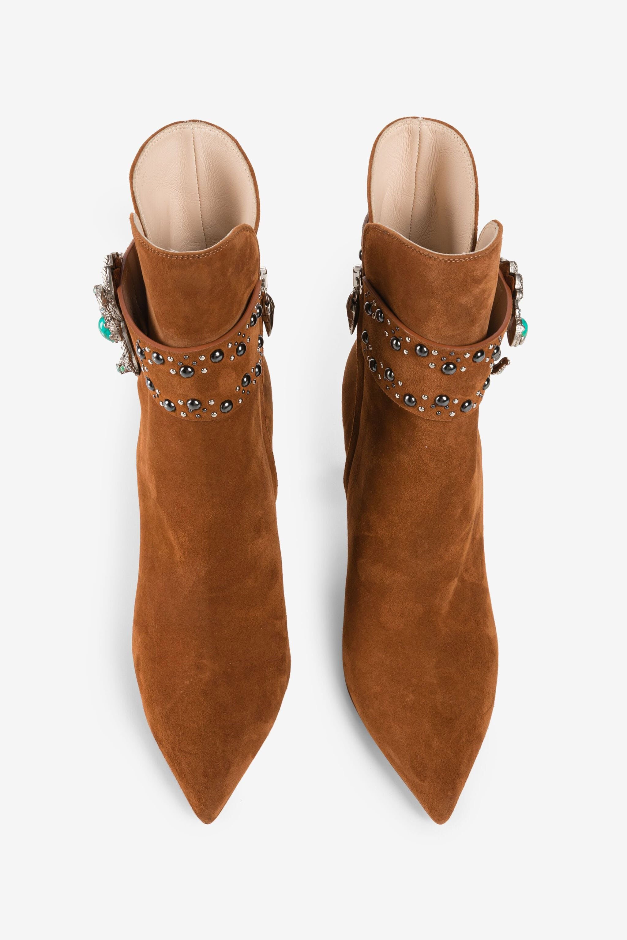 RC Mirror Snake Ankle Boots Brown RKS016-PNC00