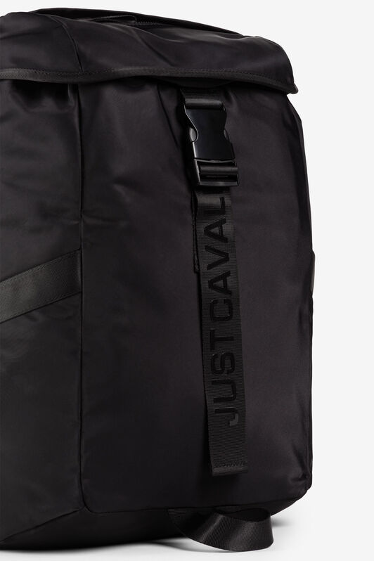 JC Just Cavalli Logo-Appliqué Backpack BLACK Q62347-Q1250