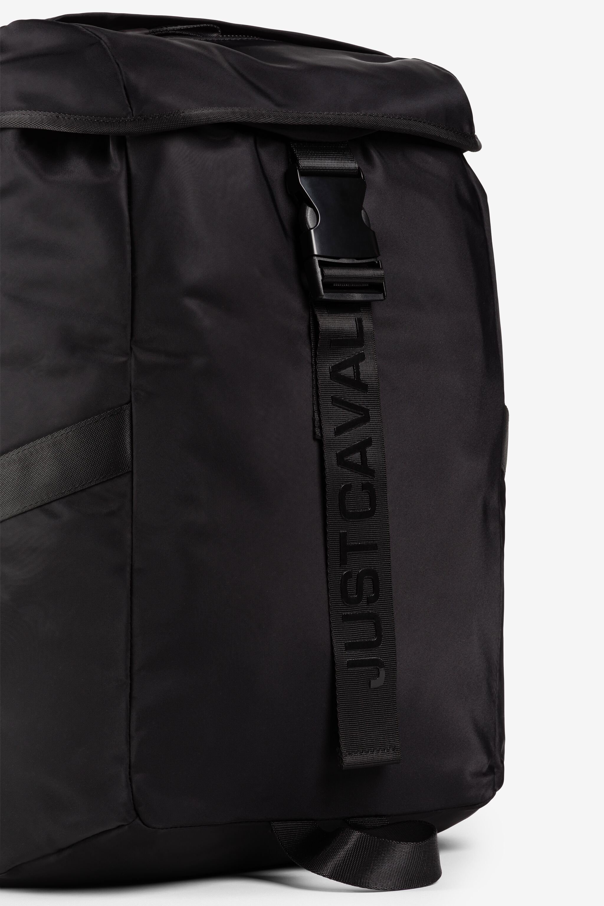 JC Just Cavalli Logo-Appliqué Backpack BLACK Q62347-Q1250