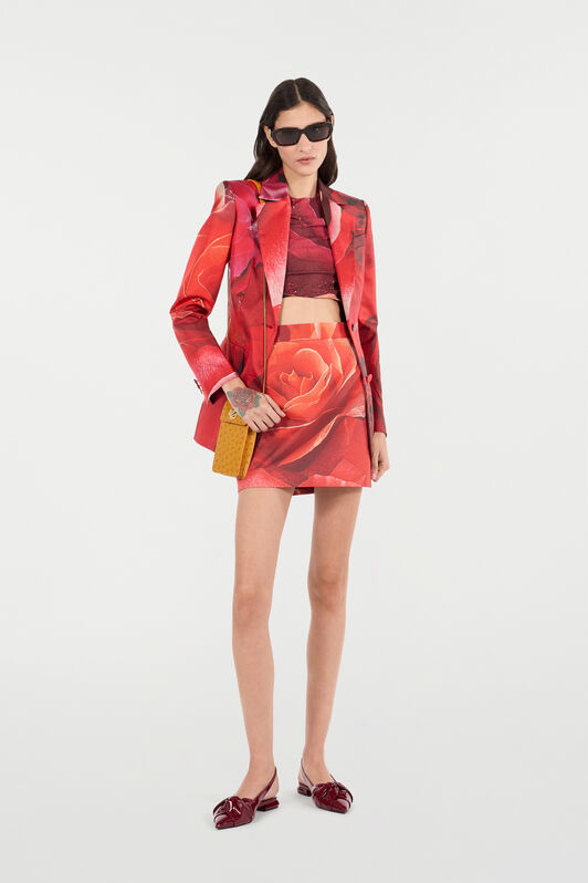 RC Rose-Print Blazer ROSSO UKT405-4QN48