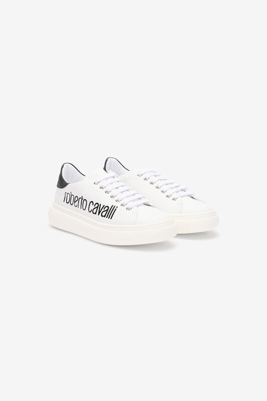 RC White Sneaker With Logo Print RC White Sneaker With Logo Print WHITE/BLACK QOS01I-PZO16