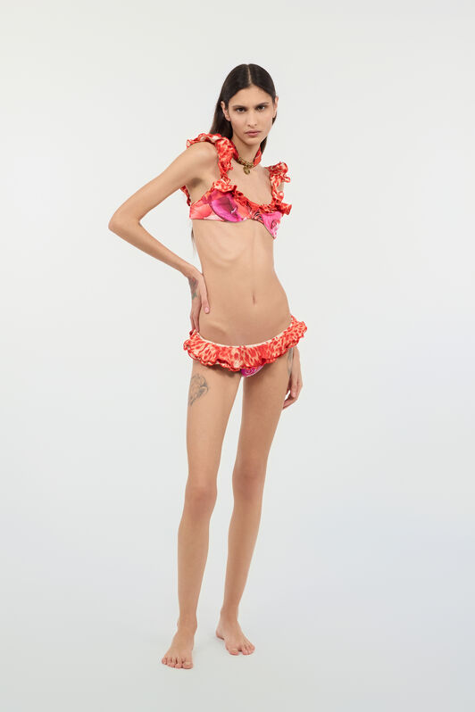 RC Garden Rose And Cheetah Skin Bikini Fuchsia UKW003-HVN75